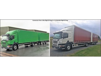 Curtain side truck Scania P320: picture 1