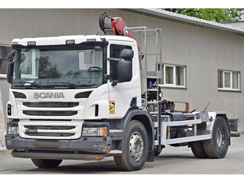Scania P 250 * HMF 635 K2 + FUNK * TOPZUSTAND  - Crane truck, Cab chassis truck: picture 3