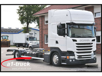 Container transporter/ Swap body truck Scania R410, BDF Jumbo Retarder, Alufelgen: picture 1