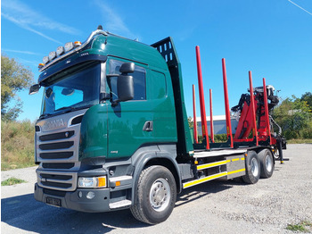 Timber truck, Crane truck Scania R490 6x4 Euro 6 Kurzholz Palfinger AHK (2): picture 1