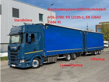 Curtain side truck SCANIA S 450