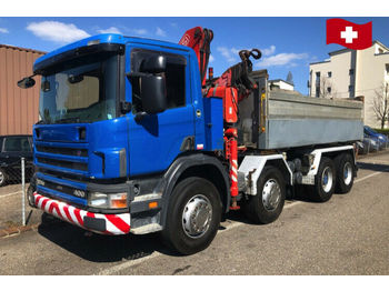 Tipper Scania P124 8x4 Kran FASSI 190