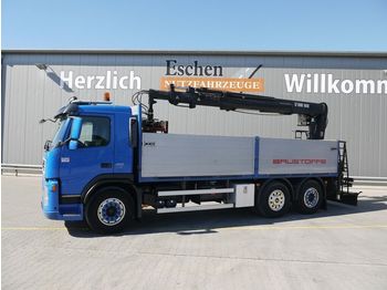 Dropside/ Flatbed truck, Crane truck Volvo FM 400, 6x2, Lift/Lenk, HIAB 185 K Heckkran: picture 1
