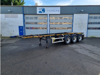 Van Hool 20/30 ft tankchassis. ADR. APK. - Container transporter/ Swap body semi-trailer: picture 1