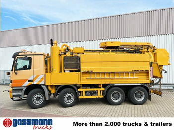 Road sweeper Mercedes-Benz Actros 3243 K 8x4/4, Müller Saug- und: picture 3