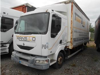 Curtain side truck RENAULT Midlum 180