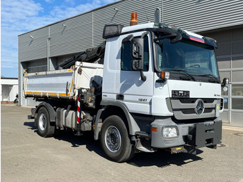 Tipper, Crane truck Mercedes-Benz Actros 1841 K 2-Achs Kipper Kran Funk/2xhydr+Gre: picture 2