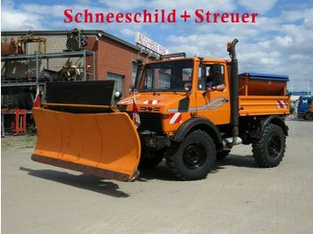 Tipper, Municipal/ Special vehicle Mercedes-Benz Unimog U 427/10 2-Achs Allradkipper Schneeschild: picture 1