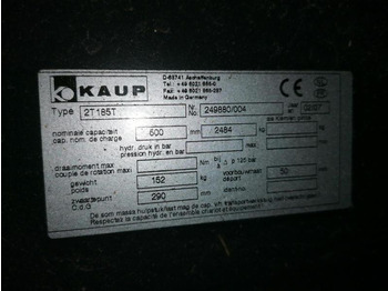Forks for Material handling equipment Kaup 2T185T: picture 3