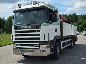 Dropside/ Flatbed truck, Crane truck SCANIA 144.460: picture 2