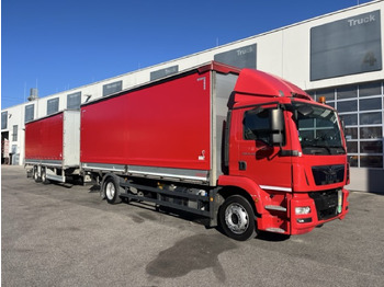 Curtain side truck MAN TGM 18.320
