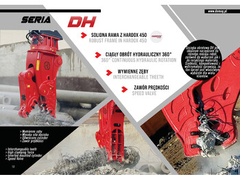 New Demolition shears for Excavator DEMOQ DH11 Hydraulic Rotating Pulveriser Crusher 1100 KG: picture 4