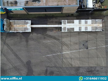 Dropside/ Flatbed semi-trailer Kässbohrer 3-ass. Vlakke uitschuifbare Mega oplegger / Naloop gestuurd: picture 3