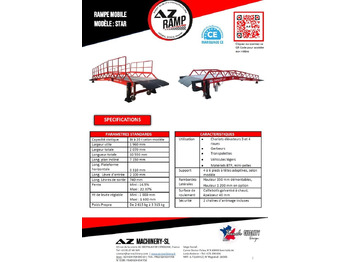Loading ramp **RENTAL** Loading Ramp with with hydraulic tilting bridge - AZ RAMP - STAR- 8T. 8 ton capacity: picture 4 Loading ramp **RENTAL** Loading Ramp with with hydraulic tilting bridge - AZ RAMP - STAR- 8T. 8 ton capacity: picture 4