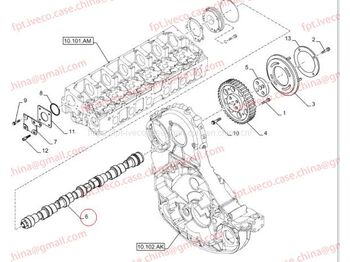 Camshaft FPT IVECO CASE Cursor11 F3GFE613A B001 5801863562 CAMSHAFT 5801465702/580199815: picture 4