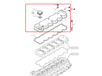 New Spare parts IVECO FPT F4HFE613Y Valve Cover 4895910 4898648: picture 2