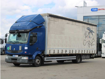 Curtain side truck RENAULT Midlum 220