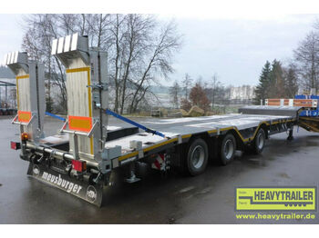 Meusburger 3-Achs-Tele-Semi Roadrunner Bau mit Klapprampen - Low loader semi-trailer: picture 1 Meusburger 3-Achs-Tele-Semi Roadrunner Bau mit Klapprampen - Low loader semi-trailer: picture 1