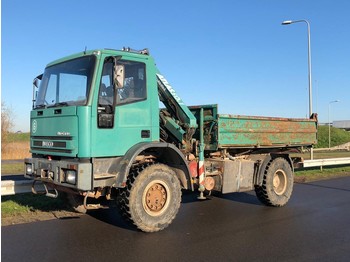 Tipper Iveco EuroCargo 135E23 4x4 + ATLAS 50.1 crane truck: picture 1