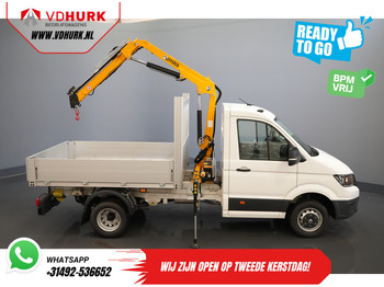 Open body delivery van Volkswagen Crafter 50 165 pk Effer 352S Kraan/ Crane/ Kran/ Autokran/ PTO/ Open laadbak/ Dubbel Lucht: picture 4