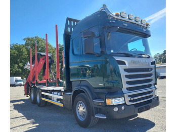 Timber truck, Crane truck Scania R490 6x4 Euro 6 Kurzholz Palfinger AHK (2): picture 5