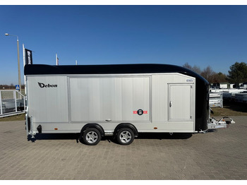 New Autotransporter trailer DEBON C2000 - zamknięta przyczepa do przewozu aut, 550 x 215 cm, 3500kg, felgi ALU, wciągarka elektryczna: picture 3