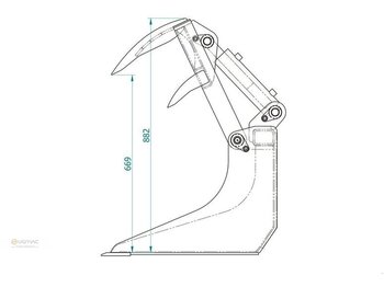 New Silage equipment Vemac Krokodilschaufel 90 cm Kroko Schaufel Avant Multione Hoflader NEU: picture 4