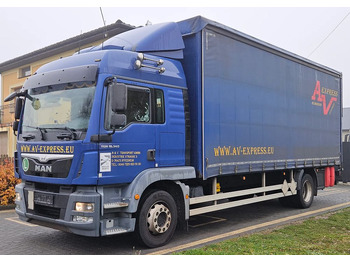 Curtain side truck MAN TGM 18.340