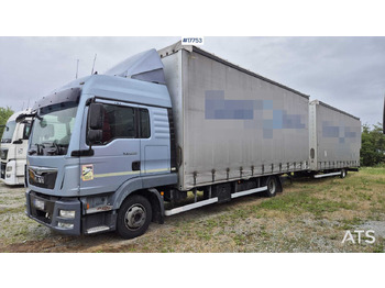 Curtain side truck MAN TGL 8.250