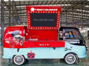 New Food trailer Deli Star Trailer Retro Minivan Fliptop 4300 Electric  - EU standards: picture 2