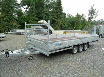 Dropside/ Flatbed trailer Hulco - PKW Anhänger Tridem, 3,5 to Leihanhänger Mietfahrzeug 5m: picture 3