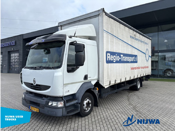 Curtain side truck RENAULT Midlum 220
