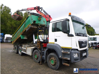 Crane truck MAN TGS 35.400 8X4 RHD tipper + Palfinger Epsilon M125L: picture 2