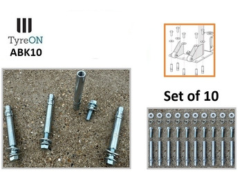 Garage equipment ABK10 set of 10 - Anchor Bolt Kit - Internal threaded plus anchor bolts: picture 3