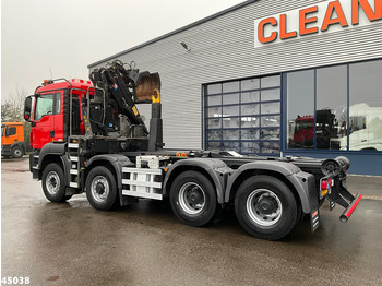 Hook lift truck, Crane truck MAN TGS 35.400 8x4 Euro 6 HMF 16 Tonmeter Z-kraan: picture 5