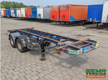Container transporter/ Swap body semi-trailer Flandria OP 20V 2A 2-Assen ROR - DrumBrakes - Leaf Suspension - 20FT (O1871): picture 3