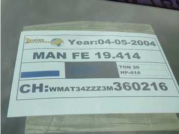 Tractor unit MAN FE 19.414 + MANUAL + 4X4 +EURO 2 !!!!!!!!!!!: picture 4 Tractor unit MAN FE 19.414 + MANUAL + 4X4 +EURO 2 !!!!!!!!!!!: picture 4