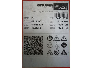 Battery GRUMA 48 Volt 4 PzS 620 Ah: picture 5