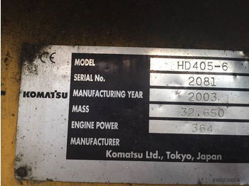 Rigid dumper/ Rock truck Komatsu HD405-6: picture 5