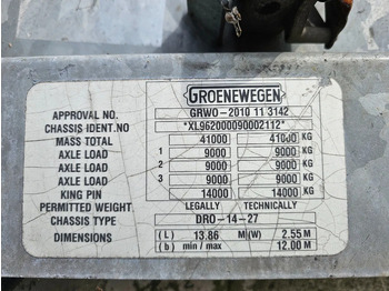 Dropside/ Flatbed semi-trailer Groenewegen SAF - DISC - DRO-14-27: picture 3