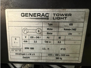 Lighting tower Kubota Generac V20 TowerLight 9 meter LED Lichtmast Aggregaat: picture 4 Lighting tower Kubota Generac V20 TowerLight 9 meter LED Lichtmast Aggregaat: picture 4