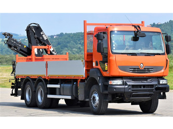 Crane truck, Dropside/ Flatbed truck Renault KERAX 410 * HIAB 144 B-3 HIDUO / 6x4 * TOP Renault KERAX 410 * HIAB 144 B-3 HIDUO / 6x4 * TOP: picture 3