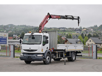 Crane truck, Dropside/ Flatbed truck Renault MIDLUM 220 DXI *PRITSCHE 7,35m * KRAN + FUNK: picture 2