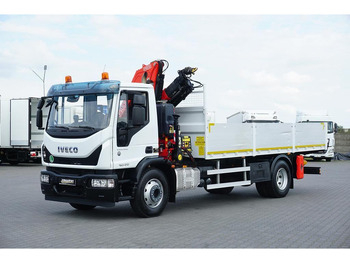 Dropside/ Flatbed truck, Crane truck Iveco EUROCARGO / 160-21 / SKRZYNIOWY + HDS / FASSI F110 / ROTATOR / P: picture 2
