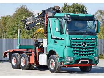 Timber truck, Crane truck for transportation of timber Mercedes-Benz AROCS 3363 *HOLZTRANSPORTER * LOGLIFT 251S /6x4: picture 4