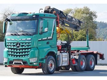 Timber truck, Crane truck for transportation of timber Mercedes-Benz AROCS 3363 *HOLZTRANSPORTER * LOGLIFT 251S /6x4: picture 3