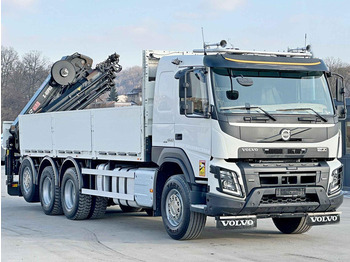 Dropside/ Flatbed truck, Crane truck Volvo FMX 460 HIAB X - HIPRO 302 EP - 5 + FUNK/ 8x4: picture 3