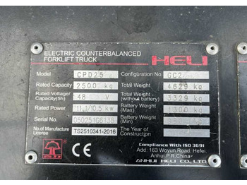 Electric forklift Heli CPD25: picture 4