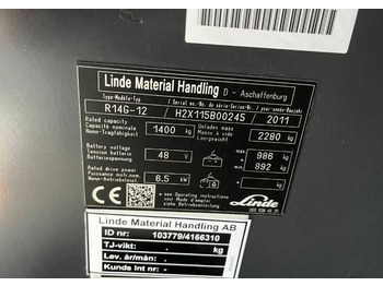 Reach truck Linde R14G: picture 4 Reach truck Linde R14G: picture 4