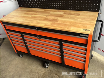 Garage equipment Unused Boss Wheeled Tool Cabinet, 16 Drawers, 492pc Tools: picture 4